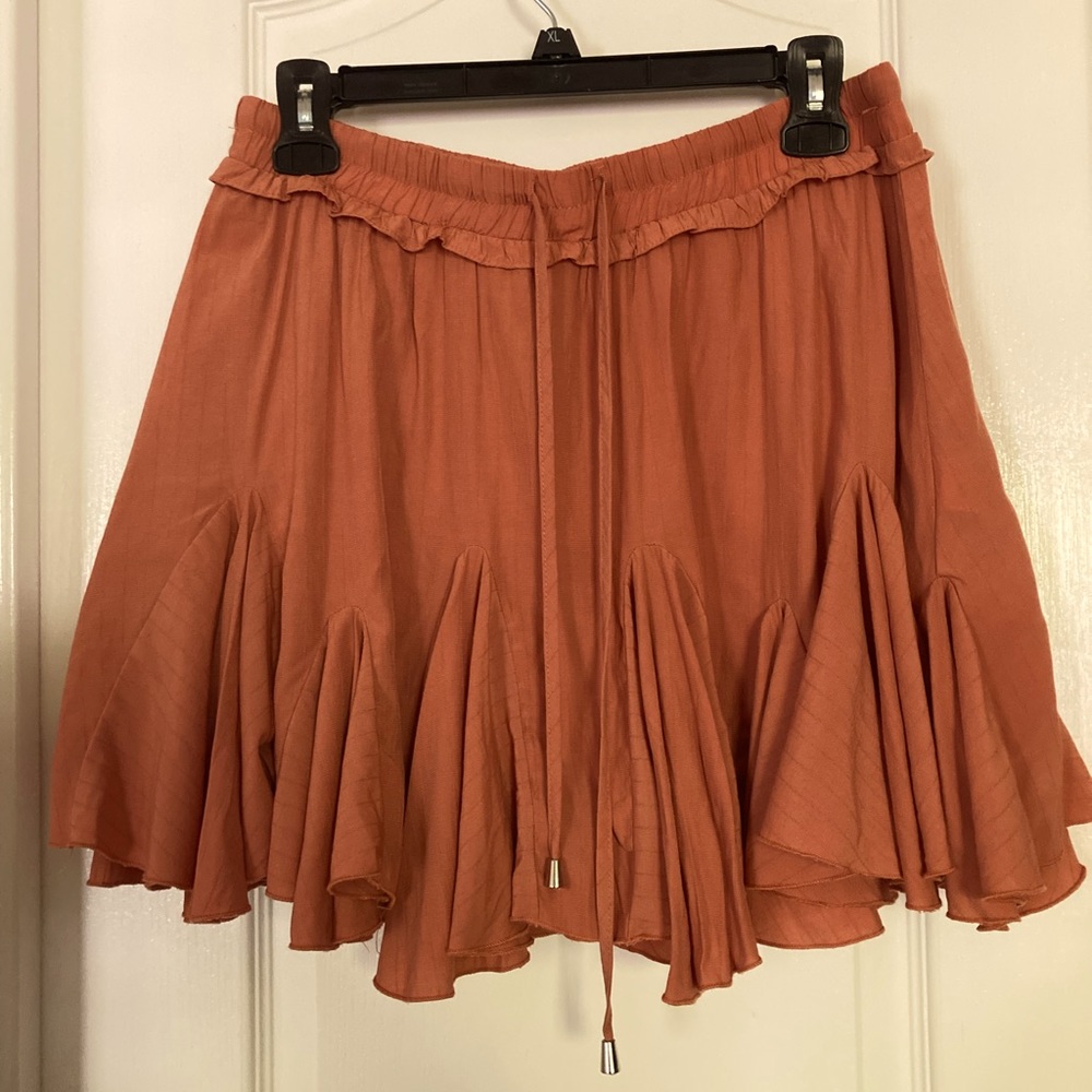 Entro Circle/Skater Skort in Terra Cotta from Nordstrom